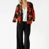 Acer Black Crepe Kimono