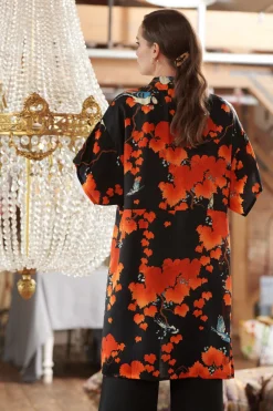 Acer Black Midi Kimono