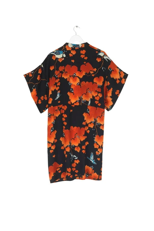 Acer Black Midi Kimono