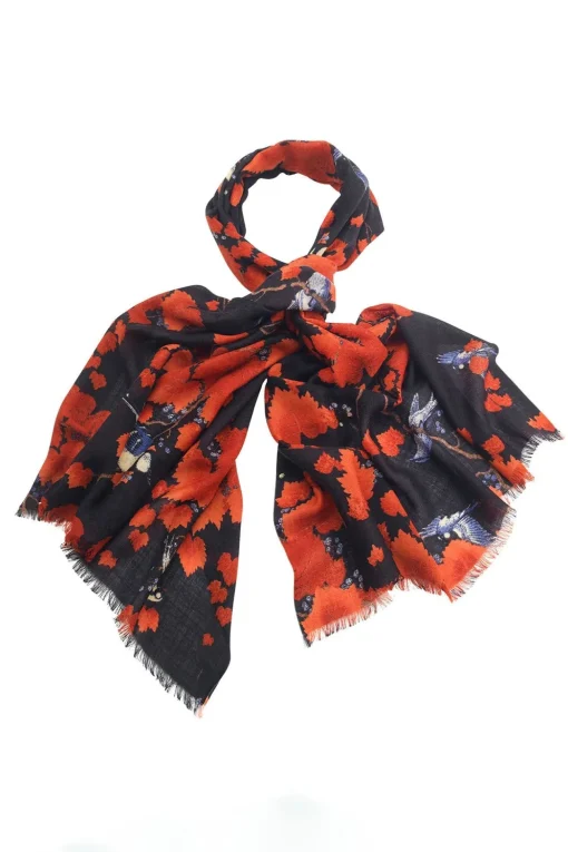 Acer Black Wool Scarf