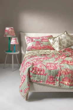 Ancient Column Pink Bedspread