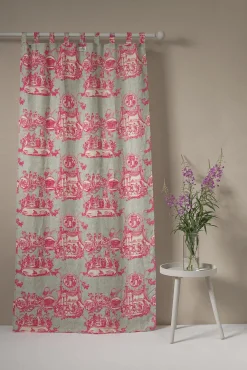 Ancient Column Pink Linen Panel