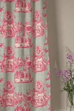 Ancient Column Pink Linen Panel