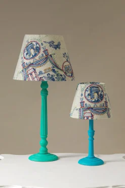Ancient Columns Blue 12" Tapered Lampshade