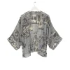 Ancient Columns Charcoal Kimono