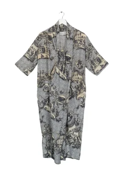 Ancient Columns Charcoal Rachel Dress