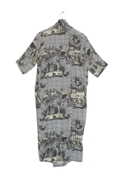 Ancient Columns Charcoal Rachel Dress