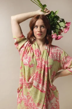 Ancient Columns Olive Rachel Dress