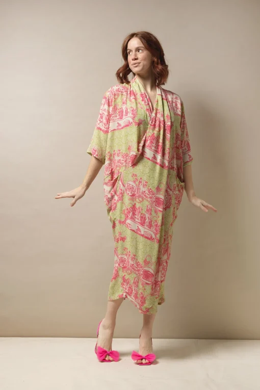 Ancient Columns Olive Rachel Dress