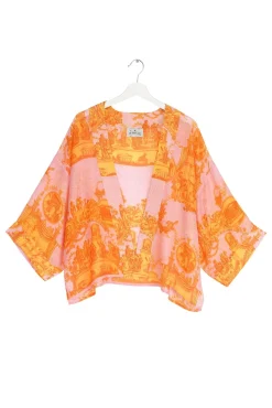 Ancient Columns Orange Kimono