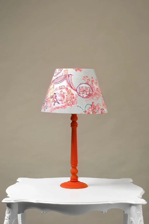 Ancient Columns Pink 14" Tapered Lampshade
