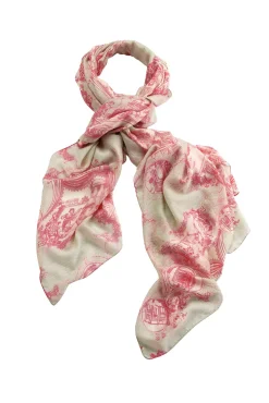 Ancient Columns Pink Scarf