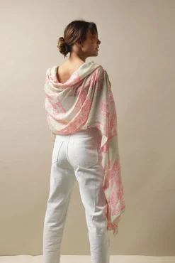 Ancient Columns Pink Scarf