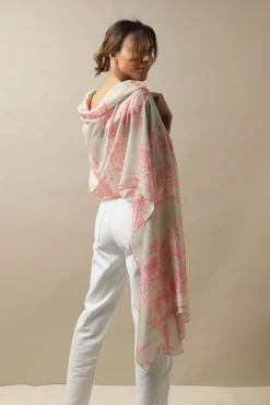 Ancient Columns Pink Scarf