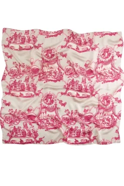 Ancient Columns Pink Silk Scarf