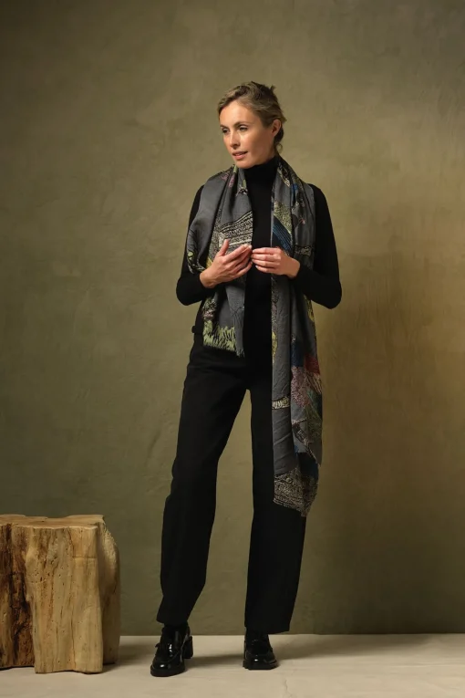 Bird Ink Wool Scarf