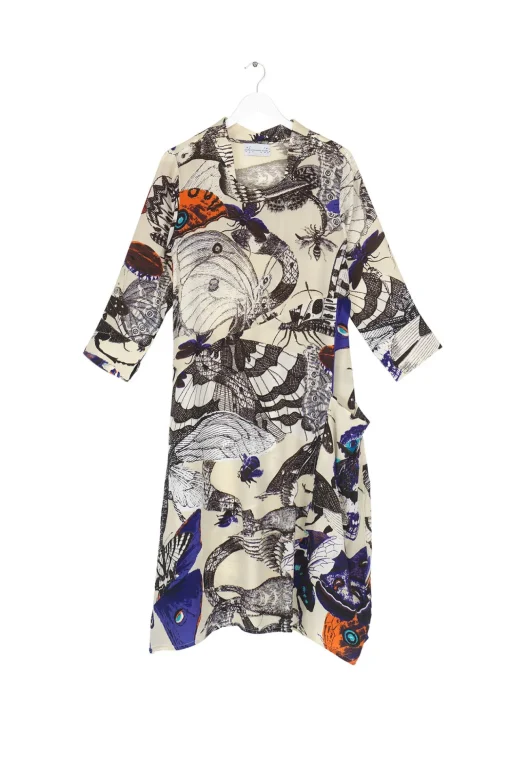 Butterflies Cobalt Asymmetric Dress