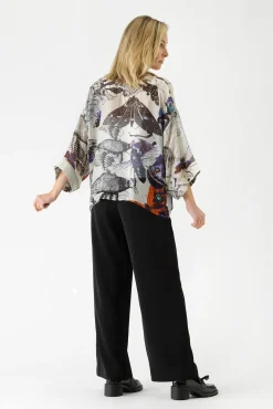 Butterflies Cobalt Kimono