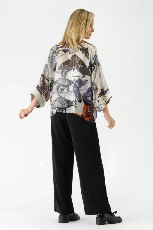 Butterflies Cobalt Kimono