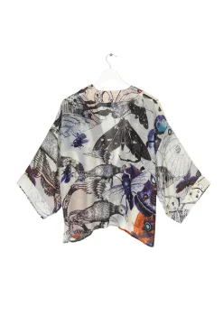 Butterflies Cobalt Kimono