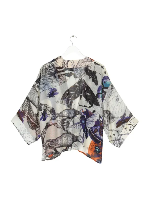 Butterflies Cobalt Kimono