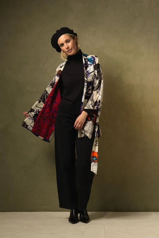 Butterflies Cobalt Wrap Jacket