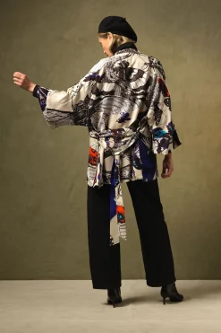 Butterflies Cobalt Wrap Jacket