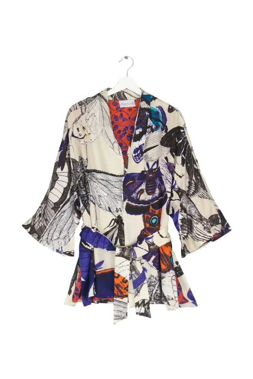 Butterflies Cobalt Wrap Jacket