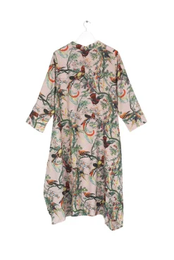 Chinoiserie Pink Asymmetric Dress