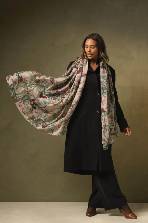 Chinoiserie Pink Scarf