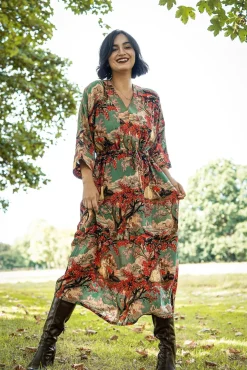 Country Toile Berry Abbi Dress