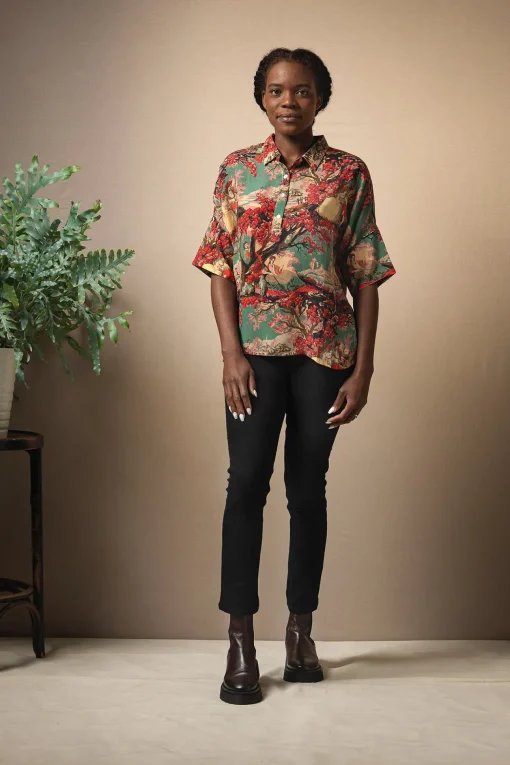 Country Toile Berry Pippa Top