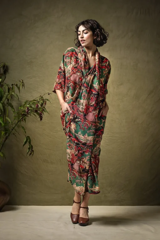 Country Toile Berry Rachel Dress