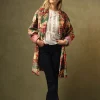 Country Toile Berry Velvet Boyfriend Jacket