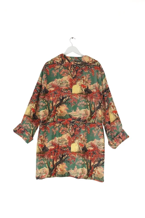 Country Toile Berry Velvet Boyfriend Jacket