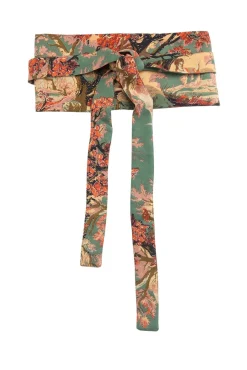 Country Toile Obi Belt