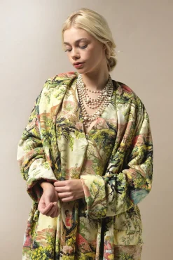Country Toile Velvet Boyfriend Jacket