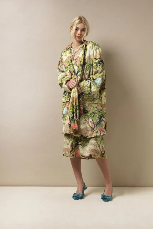 Country Toile Velvet Boyfriend Jacket