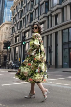 Country Toile Velvet Duster Coat