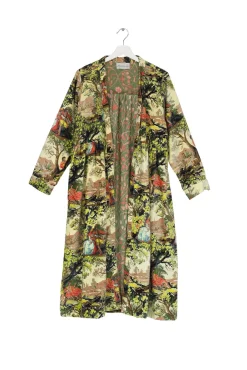Country Toile Velvet Duster Coat