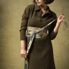Dhurrie Taupe Obi Belt