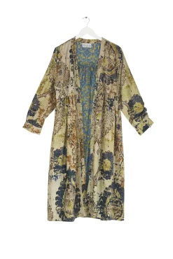 Dhurrie Taupe Velvet Duster Coat