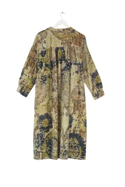 Dhurrie Taupe Velvet Duster Coat