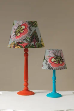 Eccentric Blooms Putty 12" Tapered Lampshade