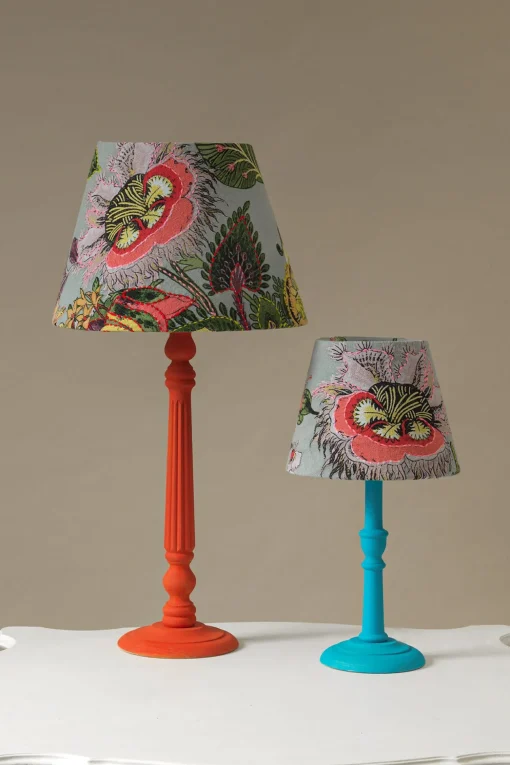 Eccentric Blooms Putty 12" Tapered Lampshade