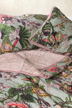 Eccentric Blooms Putty Bedspread
