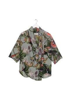 Eccentric Blooms Putty Rachel Top