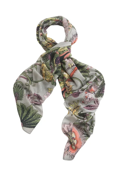 Eccentric Blooms Putty Scarf