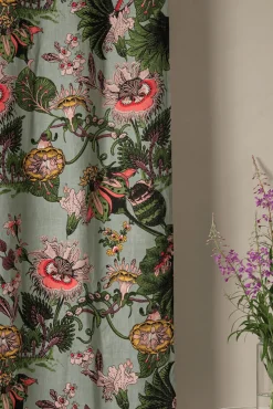 Eccentric Bloooms Putty Linen Panel