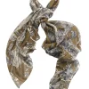 Etched Flower Khaki Kew Scarf
